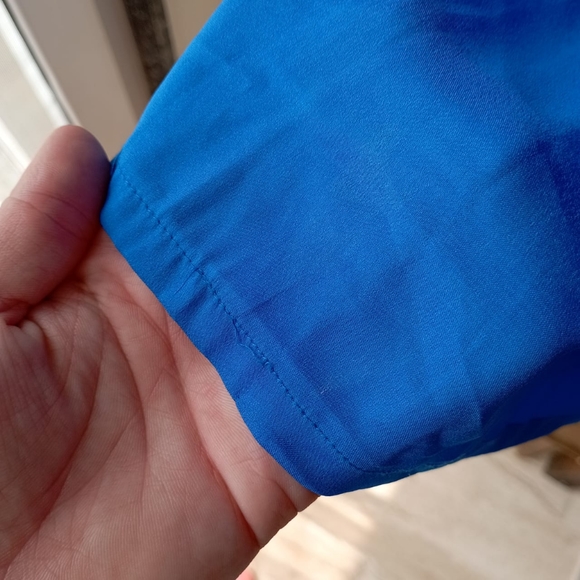 French Cobalt Neon Blue Frill Dress/ Long Top - Picture 9 of 14